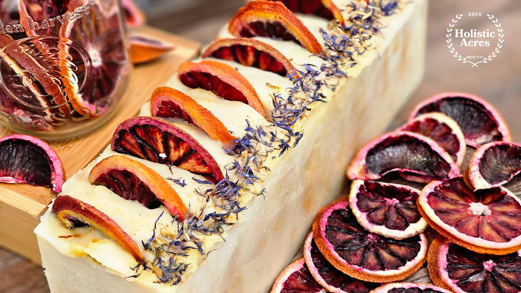 blood orange soap loaf holistic acres vanilla orange lime buttermilk tallow
